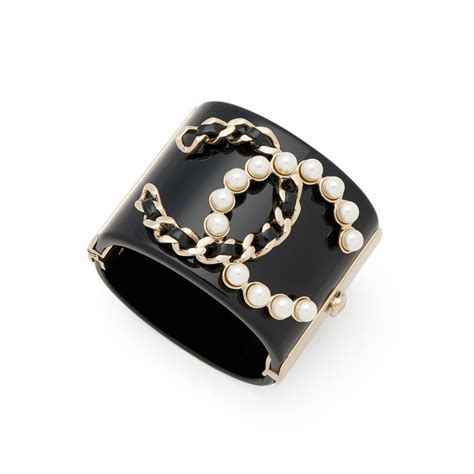 chanel black acrylic cuff bracelet|CHANEL Fashion Cuff Bracelets for sale .